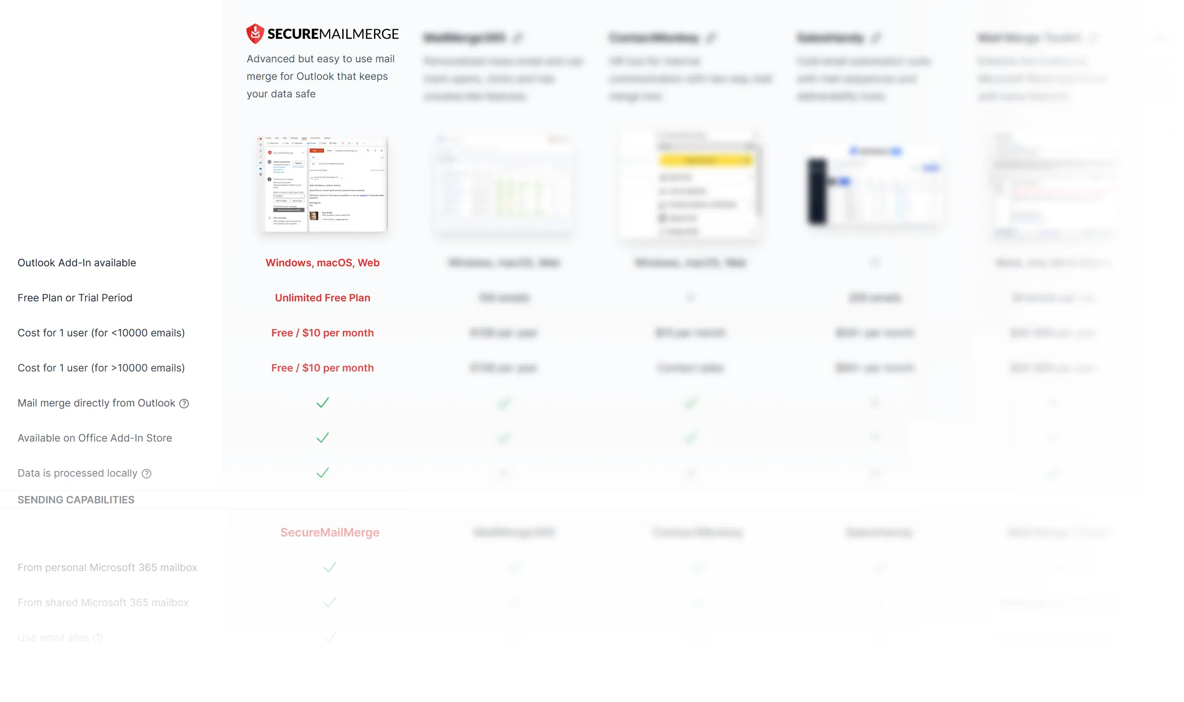 Comparez SecureMailMerge à d'autres plugins de publipostage.