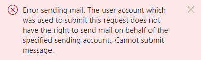 Capture d'écran du bouton pour envoyer un e-mail de test
