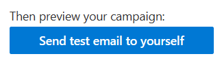 Capture d'écran du bouton pour envoyer un e-mail de test