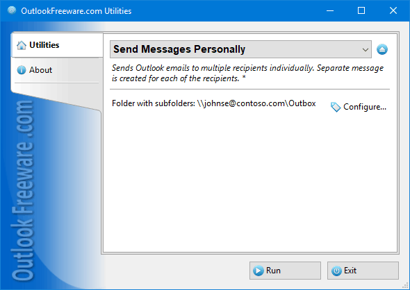 Capture d'écran de Outlook Freeware