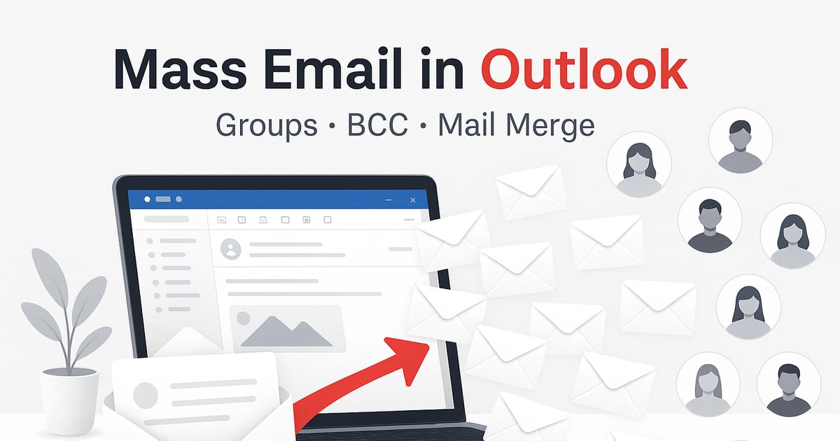 Envoyer un email groupé Outlook : 3 méthodes comparées