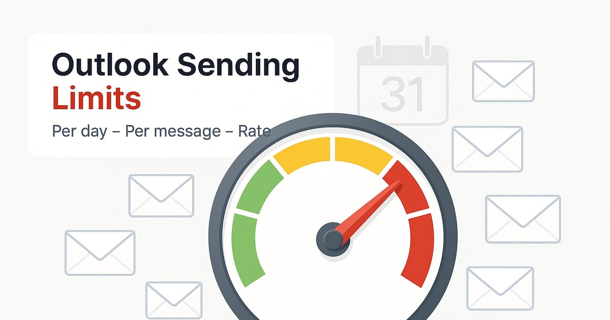 Limites d'envoi d'emails Outlook : combien peux-tu envoyer ?